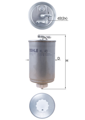 Filtru combustibil MAHLE ORIGINAL KL 43