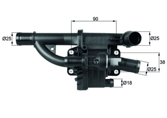 Termostat lichid racire MAHLE ORIGINAL TH 40 83