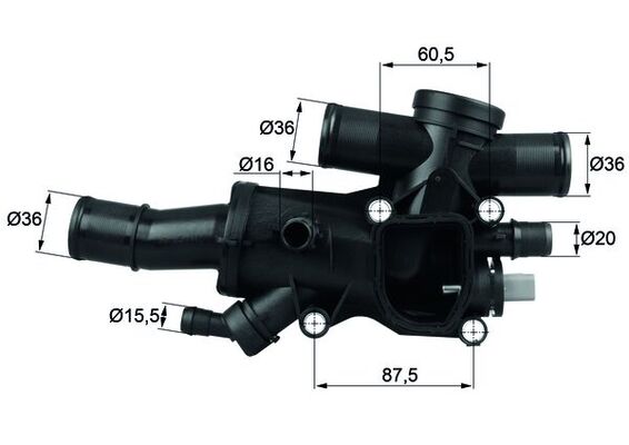 Termostat lichid racire MAHLE ORIGINAL TH 44 83