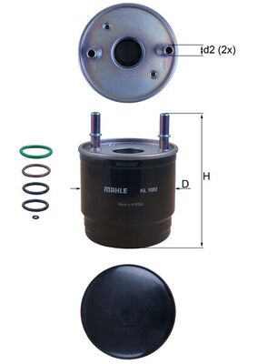 Filtru combustibil MAHLE ORIGINAL KL 1002D