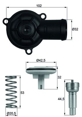 Termostat lichid racire MAHLE ORIGINAL TI 220 87D