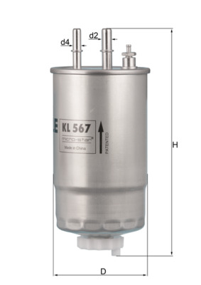 Filtru combustibil MAHLE ORIGINAL KL 567