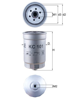 Filtru combustibil MAHLE ORIGINAL KC 101