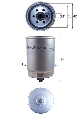 Filtru combustibil MAHLE ORIGINAL KC 104