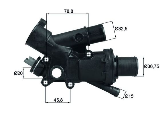 Termostat lichid racire MAHLE ORIGINAL TH 43 83