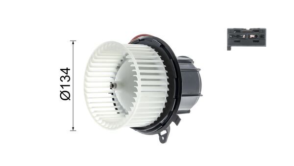 Ventilator habitaclu MERCEDES-BENZ C-CLASS (W204) C 200 CDI (204.007, 204.006) diesel 136 cai MAHLE ORIGINAL AB 146 000P