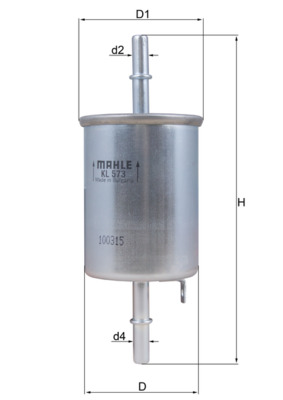 Filtru combustibil MAHLE ORIGINAL KL 573