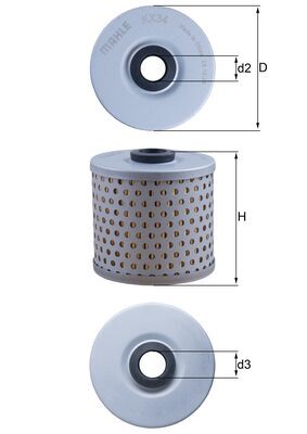 Filtru combustibil MAHLE ORIGINAL KX 34
