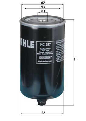Filtru combustibil MAHLE ORIGINAL KC 297