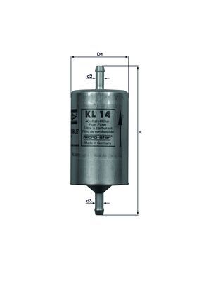 Filtru combustibil MAHLE ORIGINAL KL 14