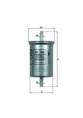 Filtru combustibil MAHLE ORIGINAL KL 146