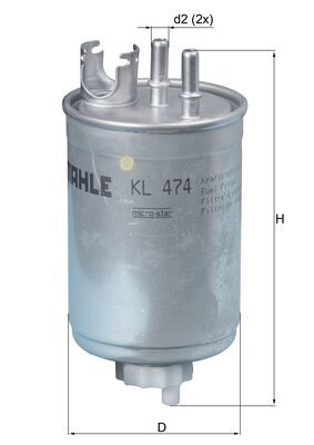 Filtru combustibil MAHLE ORIGINAL KL 474
