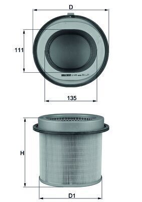 Filtru aer MAHLE ORIGINAL LX 670