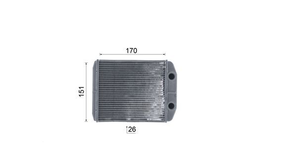 Schimbator caldura incalzire habitaclu MAHLE ORIGINAL AH340000S