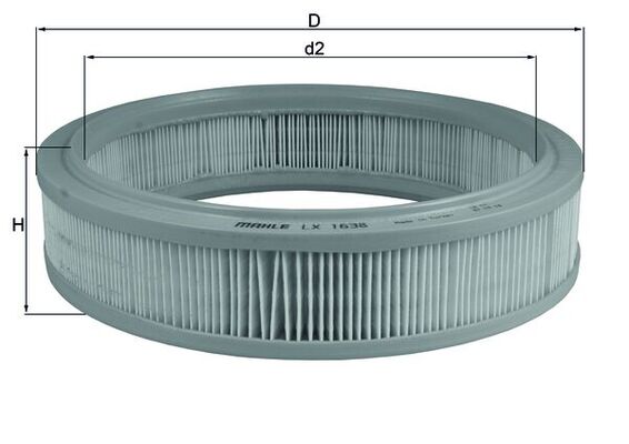 Filtru aer MAHLE ORIGINAL LX 1638