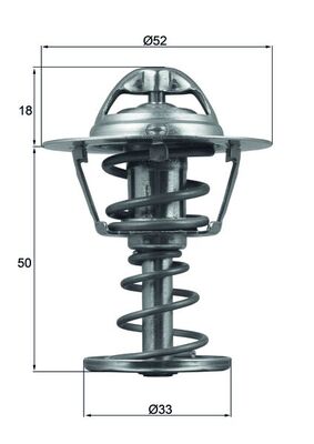 Termostat lichid racire MAHLE ORIGINAL TX 126 82D