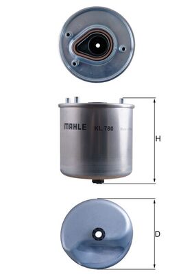 Filtru combustibil MAHLE ORIGINAL KL 780