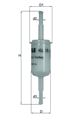 Filtru combustibil MAHLE ORIGINAL KL 15 OF