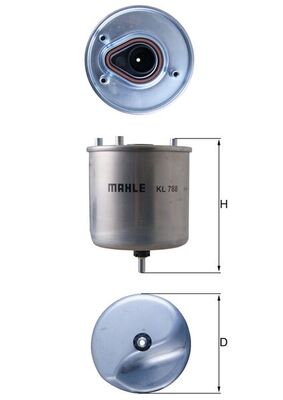 Filtru combustibil MAHLE ORIGINAL KL 788