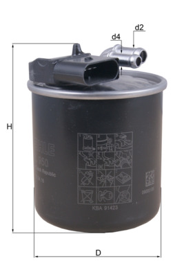 Filtru combustibil MAHLE ORIGINAL KL 950