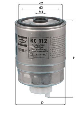 Filtru combustibil MAHLE ORIGINAL KC 112