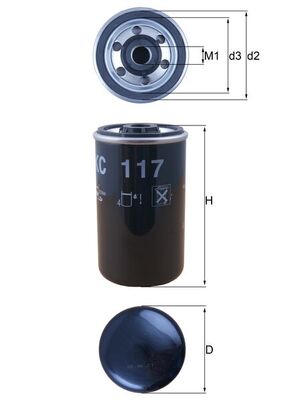 Filtru combustibil MAHLE ORIGINAL KC 117