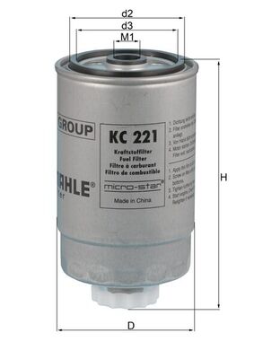 Filtru combustibil MAHLE ORIGINAL KC 221