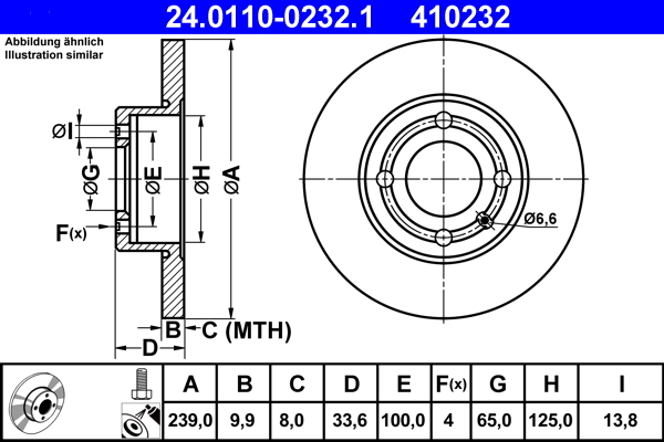 Disc frana ATE 24.0110-0232.1