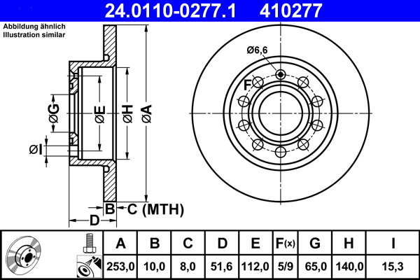 Disc frana ATE 24.0110-0277.1