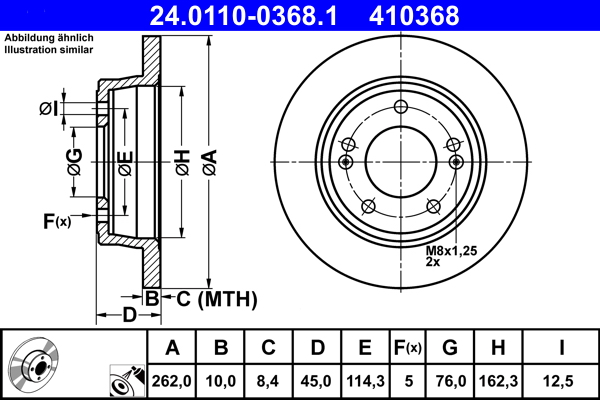 Disc frana ATE 24.0110-0368.1