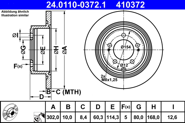 Disc frana ATE 24.0110-0372.1