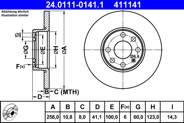 Disc frana ATE 24.0111-0141.1