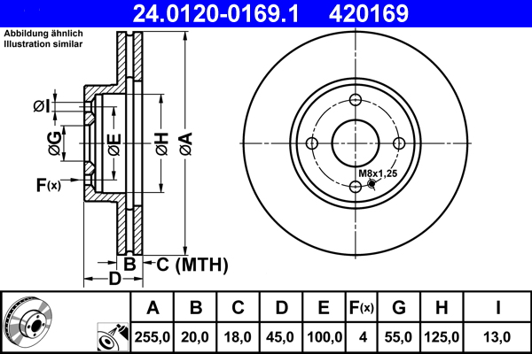 Disc frana ATE 24.0120-0169.1