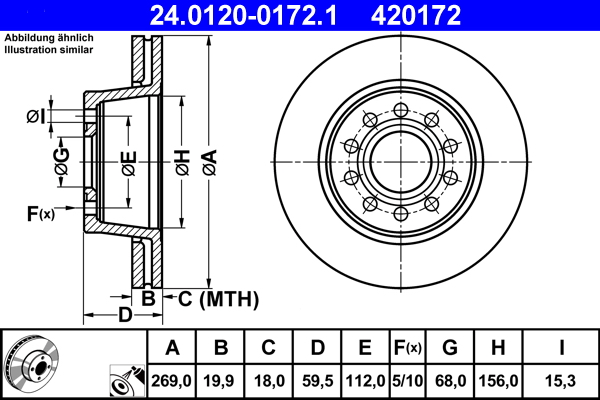Disc frana ATE 24.0120-0172.1