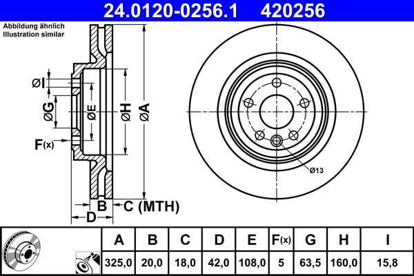Disc frana ATE 24.0120-0256.1