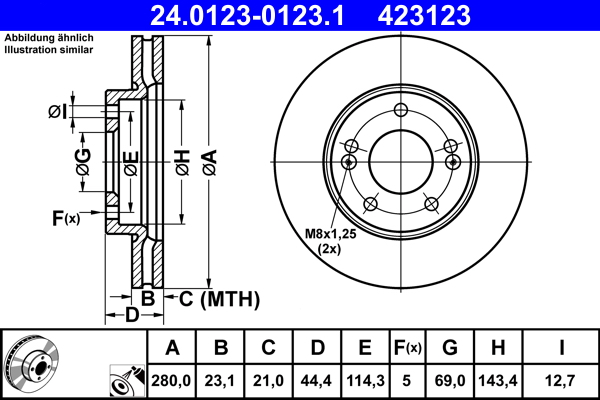 Disc frana ATE 24.0123-0123.1