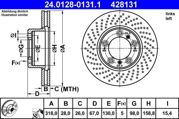 Disc frana ATE 24.0128-0131.1