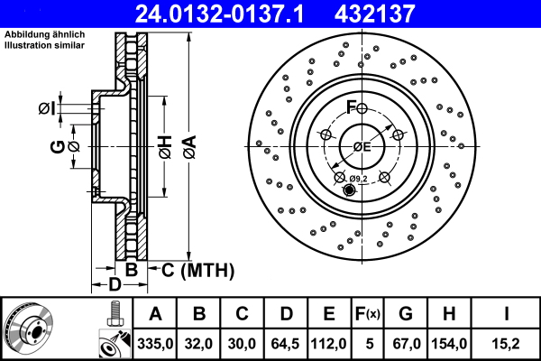 Disc frana ATE 24.0132-0137.1