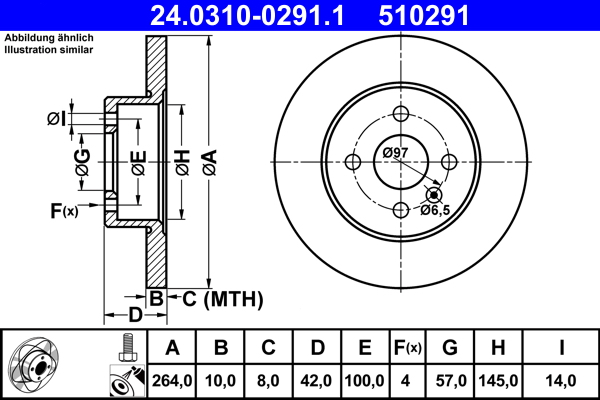 Disc frana ATE 24.0310-0291.1