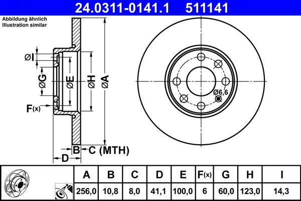 Disc frana ATE 24.0311-0141.1