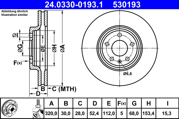 Disc frana ATE 24.0330-0193.1