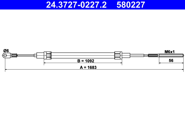 Cablu frana de parcare ATE 24.3727-0227.2