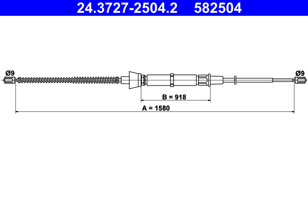 Cablu frana de parcare ATE 24.3727-2504.2