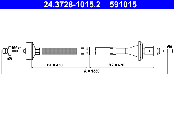 Cablu ambreiaj ATE 24.3728-1015.2