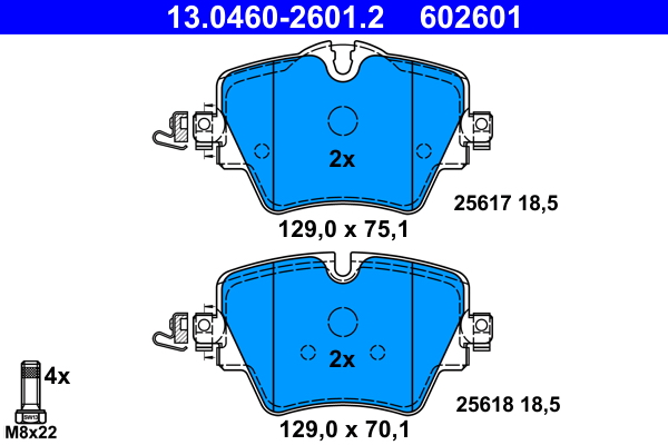 Placute frana ATE 13.0460-2601.2