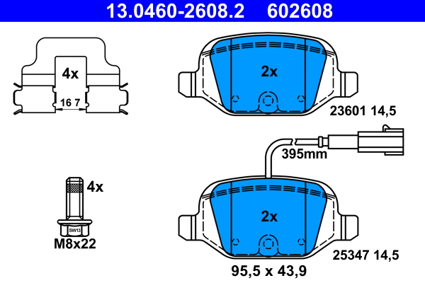 Placute frana ATE 13.0460-2608.2
