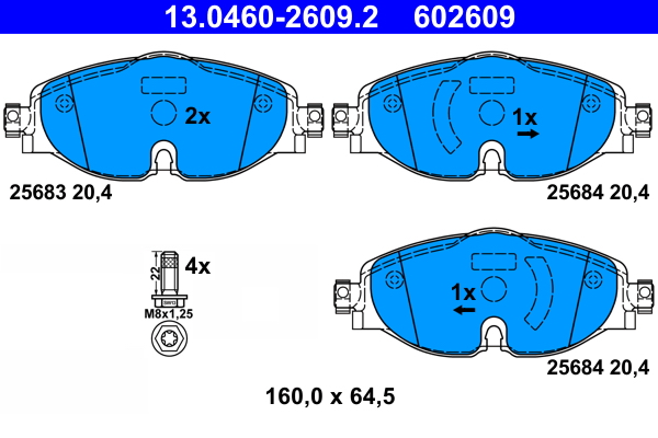 Placute frana ATE 13.0460-2609.2