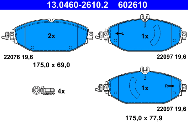 Placute frana ATE 13.0460-2610.2