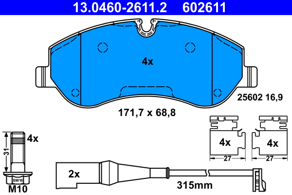 Placute frana ATE 13.0460-2611.2