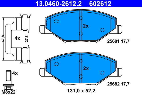 Placute frana ATE 13.0460-2612.2